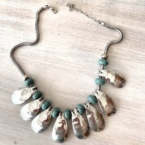NWOT Costume Silver & Turquoise Necklace.